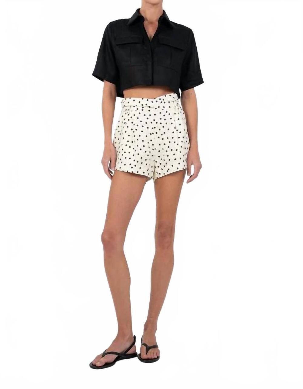 NEW PARENTEZI polka dot shorts in vanilla